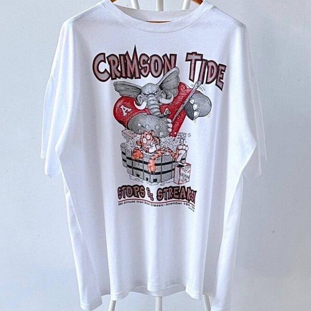 90S Alabama Crimson Tide Vs Auburn Tigers Stops Streak Shirt Retro Tee